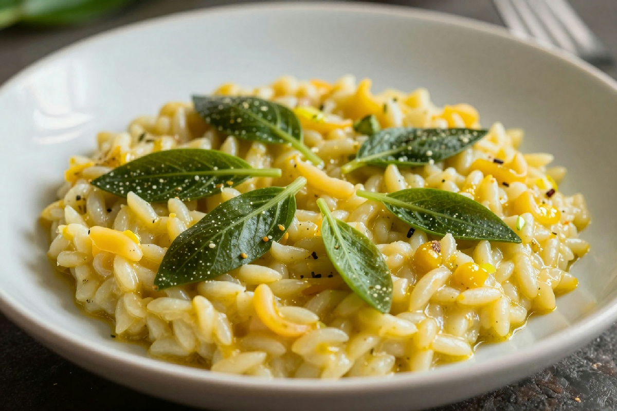 Risotto con verza, scimudin e pesteda: un piatto tradizionale della cucina regionale italiana